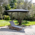 Parasol droit HAPUNA rectangulaire 2x3m noir